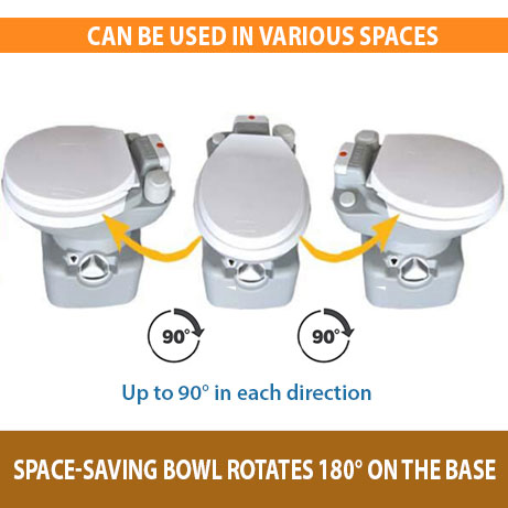 porta potty6. Built in Portable toilet