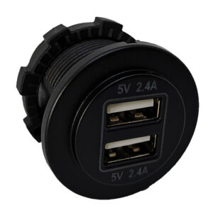 usb-charger. USB Charger - Round - Dual Port - 2x 2.4A