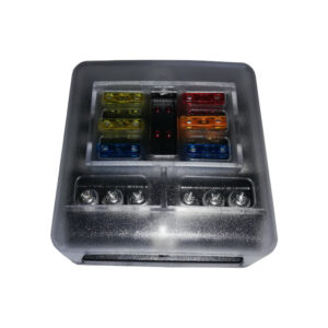 fusebox-6-neg1. Fuse Box - 1 in and 6 out with Negative bus and LED indicator