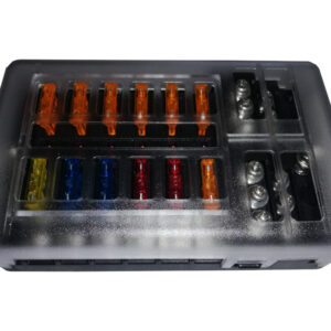 fusebox-12-neg1. Fuse Box - 1 in and 12 out with Negative bus and LED indicator