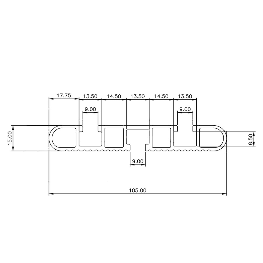 roofrackslat-afmeting. Roof rack slat dimensions