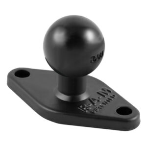 ram-b-238u. RAM B size 1″ diameter rubber ball on a 2.43″ x 1.31″ diamond plate.