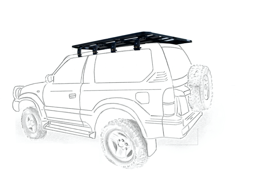 k9-rak-58-land-cruiser-prado-95-s-l-wheel-base-. Roofrack Prado 95