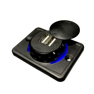 Dual Usb - panel mount.. 12-24 Volt Usb Charger